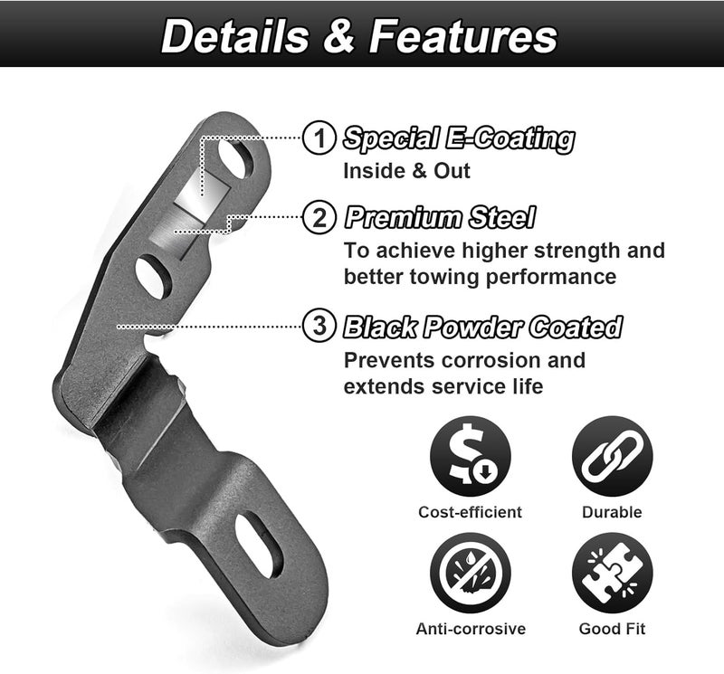 ROMELACK Hood Mount Brackets Ditch Light Pods Bracket Compatible with Chevrolet Avalanche Silverado Suburban Tahoe Fit GMC Sierra Yukon XL 1500 2500 3500 HD 2007-2014 - Image 2